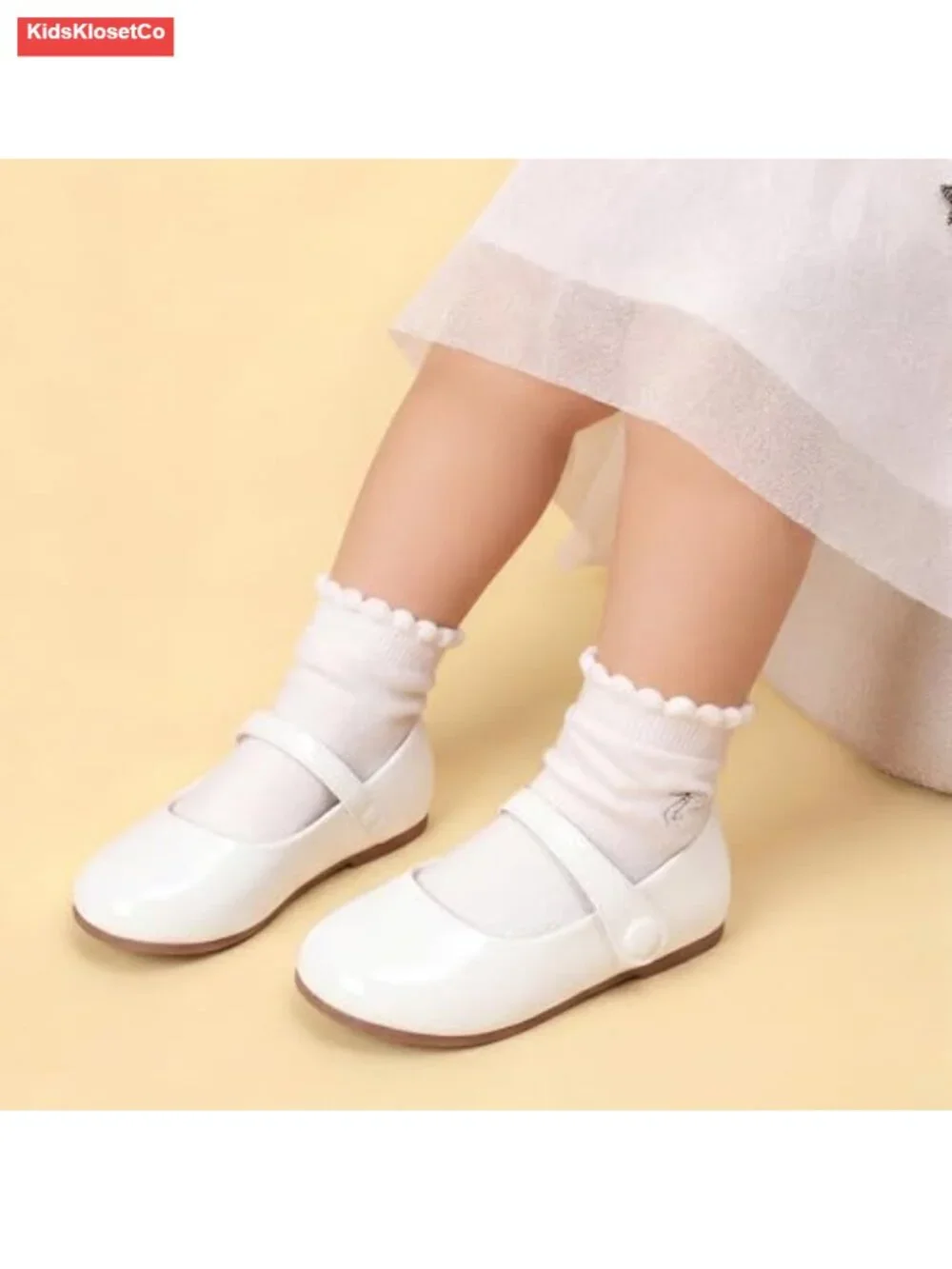 Girls Mary Jane Ballerina Flats with Roomy Toe Cushioned Flexible Dress Shoes